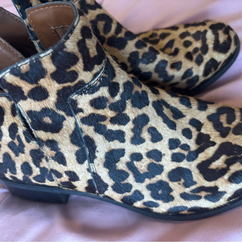 Leopard cavallino Ankle Boots